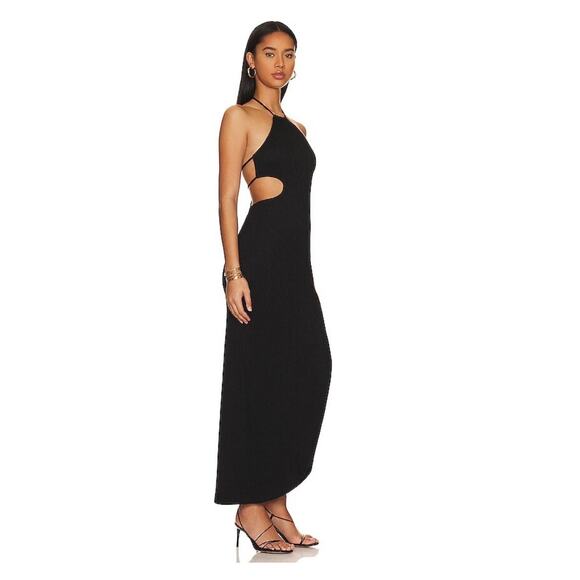 NWT RUMER Willow Cut Out Maxi Dress In Black Size Small - Picture 3 of 10